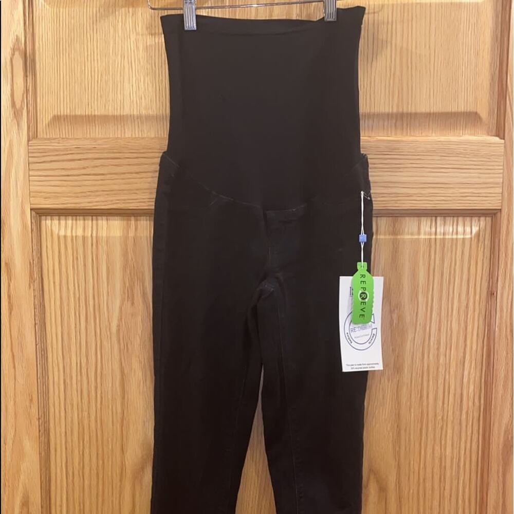 MATERNITY RE:DENIM ANKLE SKINNY WITH BELLYBAND IN BLACK - Picture 3 of 12